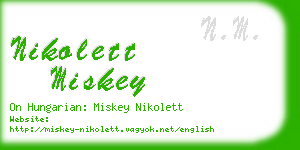 nikolett miskey business card